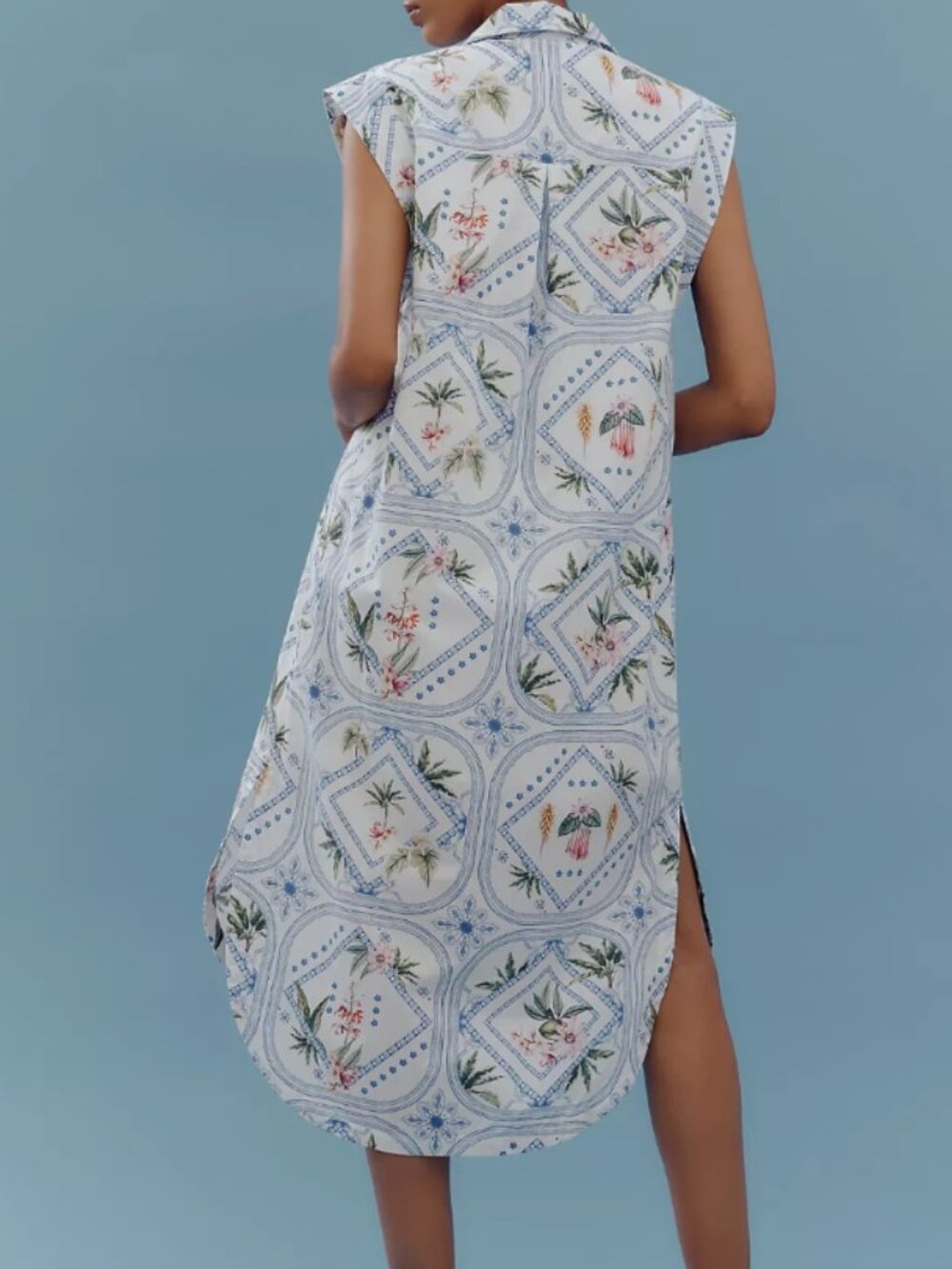 Anthropologie Lillian Button-Front Floral Midi Dress by Maeve - Picture 3 of 6